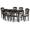 Baxton Studio Salem Sand Upholstered and Dark Brown Finished Wood 7-Piece Dining Set 171-10953-10519 - alternate 1
